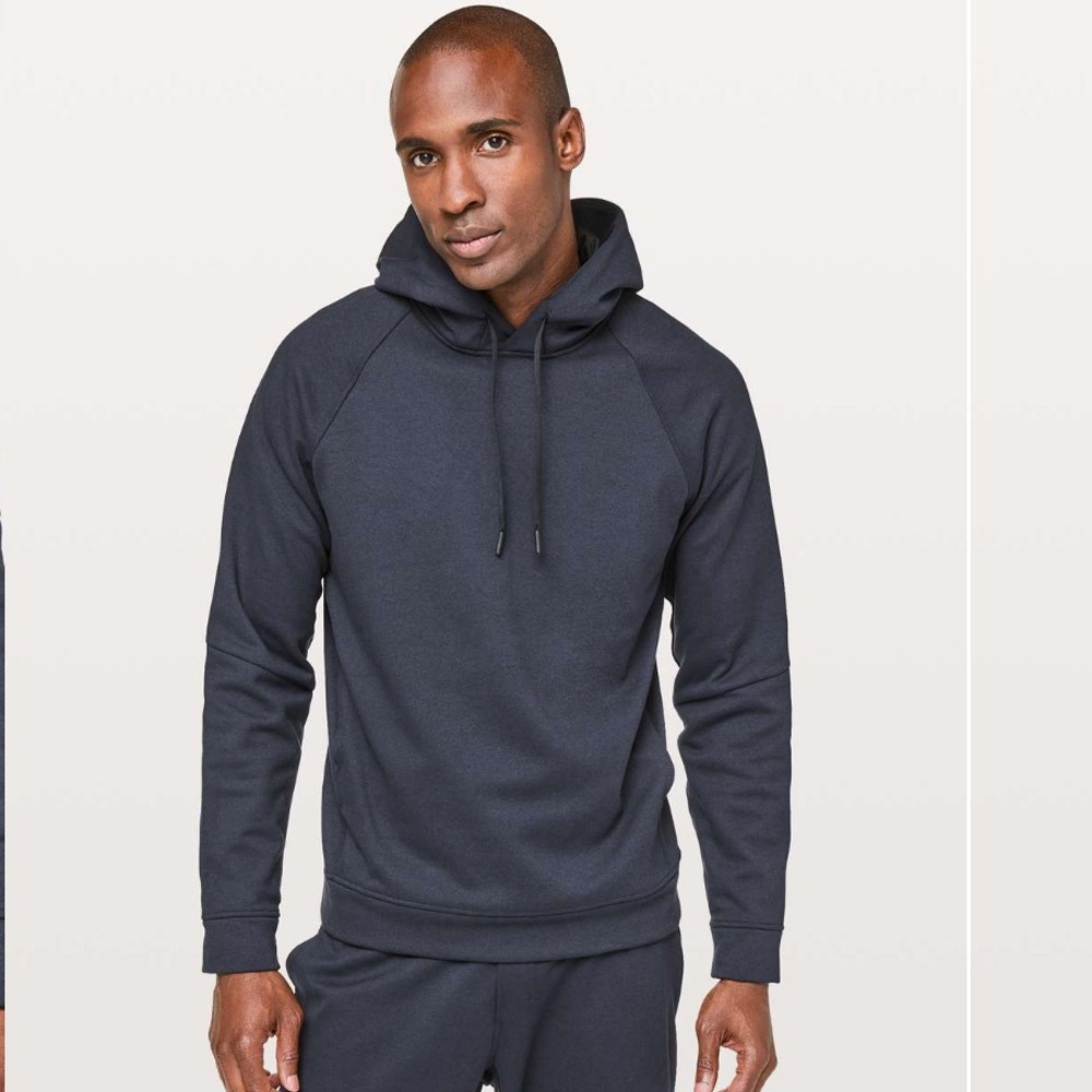 Lululemon City Sweat Pullover Hoodie *Thermo Heathered Nautical Navy size XL